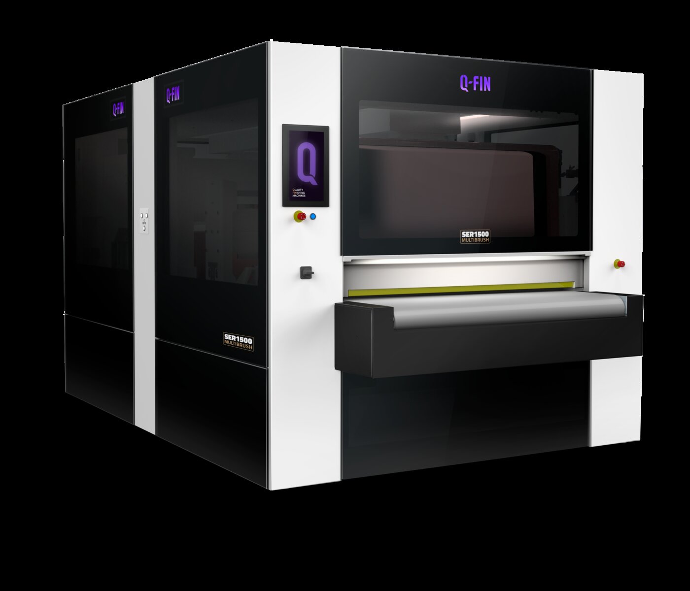 Q-Fin SER1500 Multibrush edge rounding machine